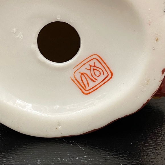 Vintage Signed Kutani Jurojin God Of Elderly & Longevity 6” Porcelain Figurine - Picture 14 of 15